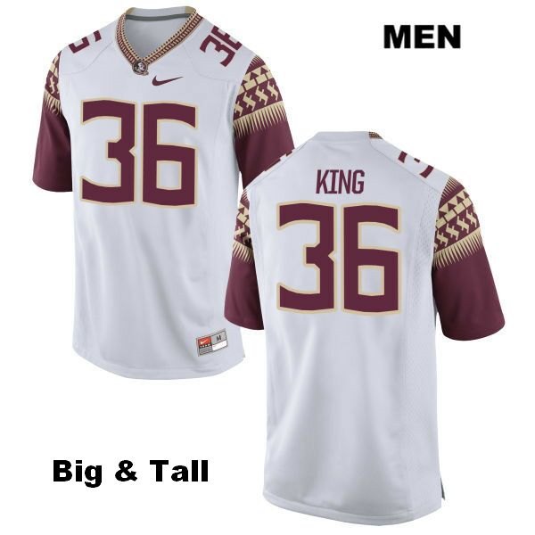 Men's NCAA Nike Florida State Seminoles #36 Aaron King College Big & Tall White Stitched Authentic Football Jersey EHS3069RC